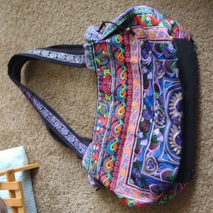 Super colorful Thailand Embroidered Boho Bag